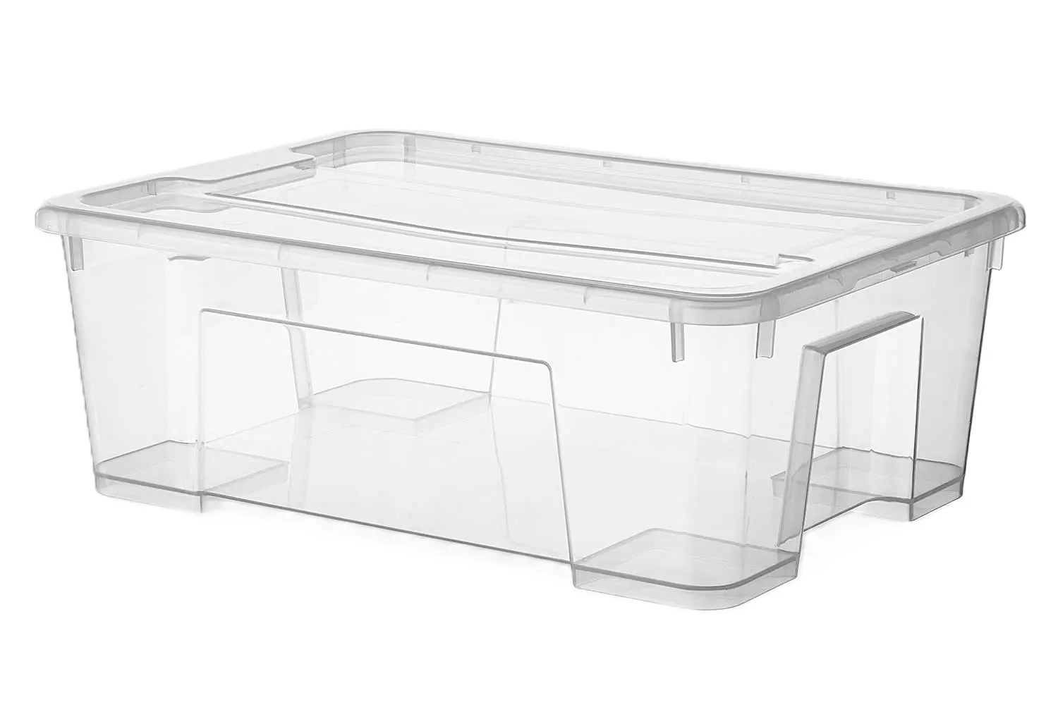 Контейнер с крышкой 39x28x14 см 11 л полипропилен цвет прозрачный - 1
