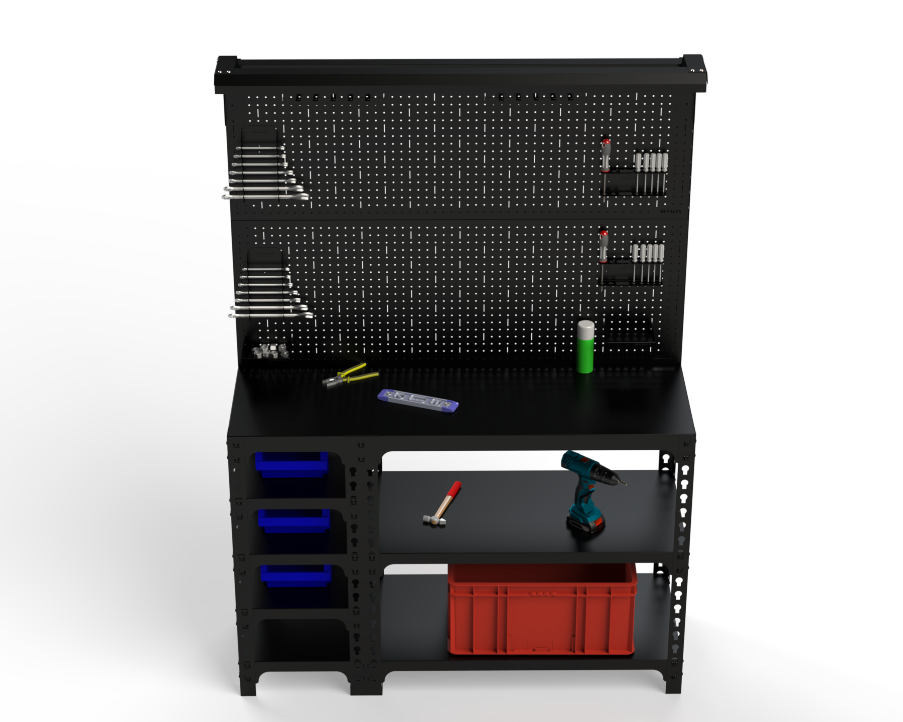 Изображение товара Стол-верстак Metalex Sun 117385 с освещением и перфопанелями