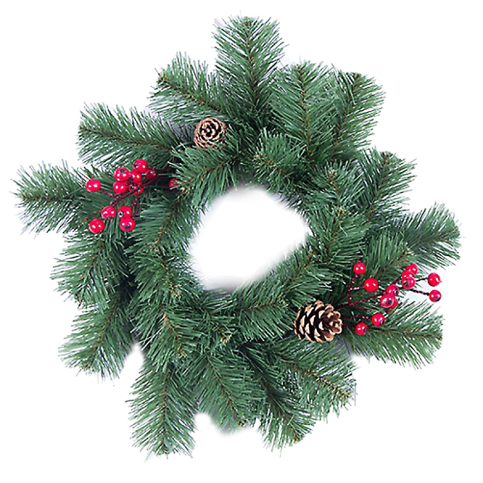 Изображение товара Рождественский венок Max Christmas 35см из ПВХ зеленого цвета