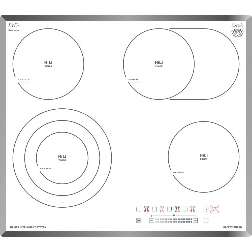 Изображение товара Электрическая варочная панель Kaiser KCT 6715 F W 59 см 4 конфорки цвет белый