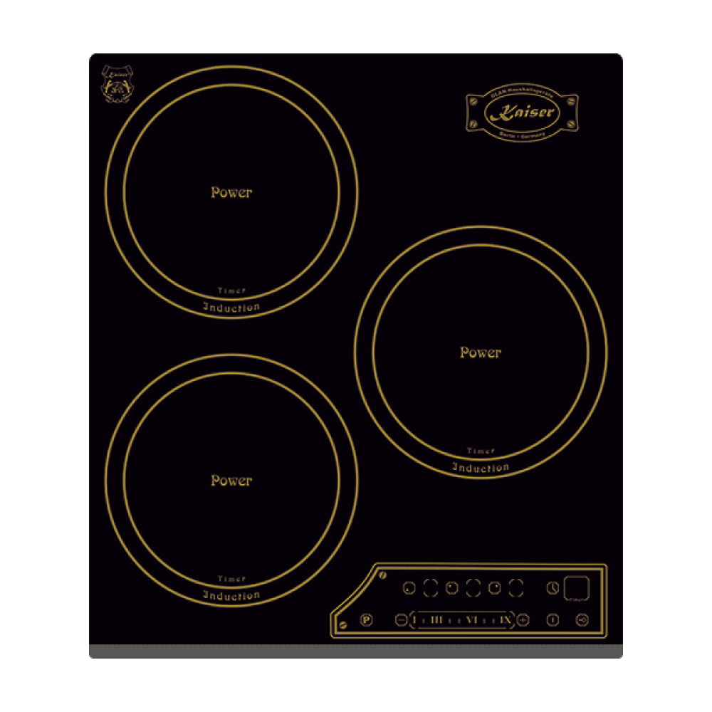 Изображение товара Индукционная варочная панель Kaiser KCT 4795 FI AD 45 см 3 конфорки цвет антрацит