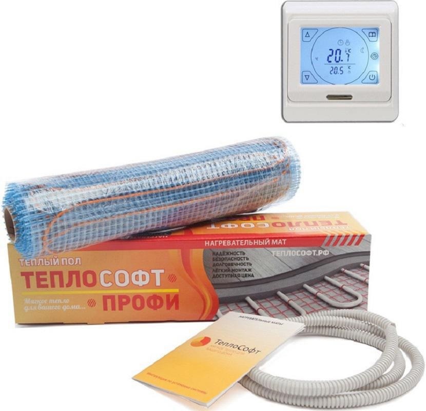 Изображение товара Нагревательный мат Теплософт Профи LTL-C с сенсорным терморегулятором 16 м² 2400 Вт