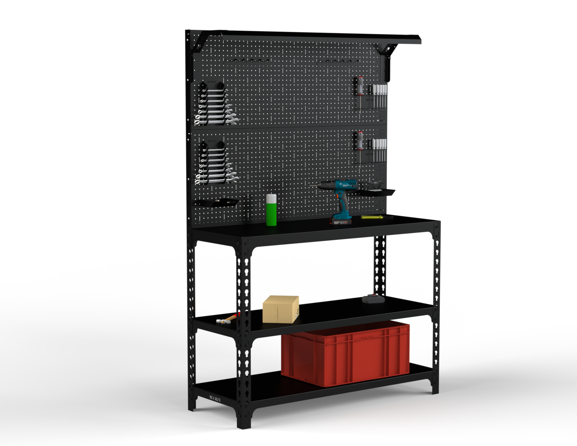Изображение товара Стол-верстак Metalex Sun 117431 с освещением, 950x1100x600 мм Изображение товара Стол-верстак Metalex Sun 117431 с освещением, 950x1100x600 мм
