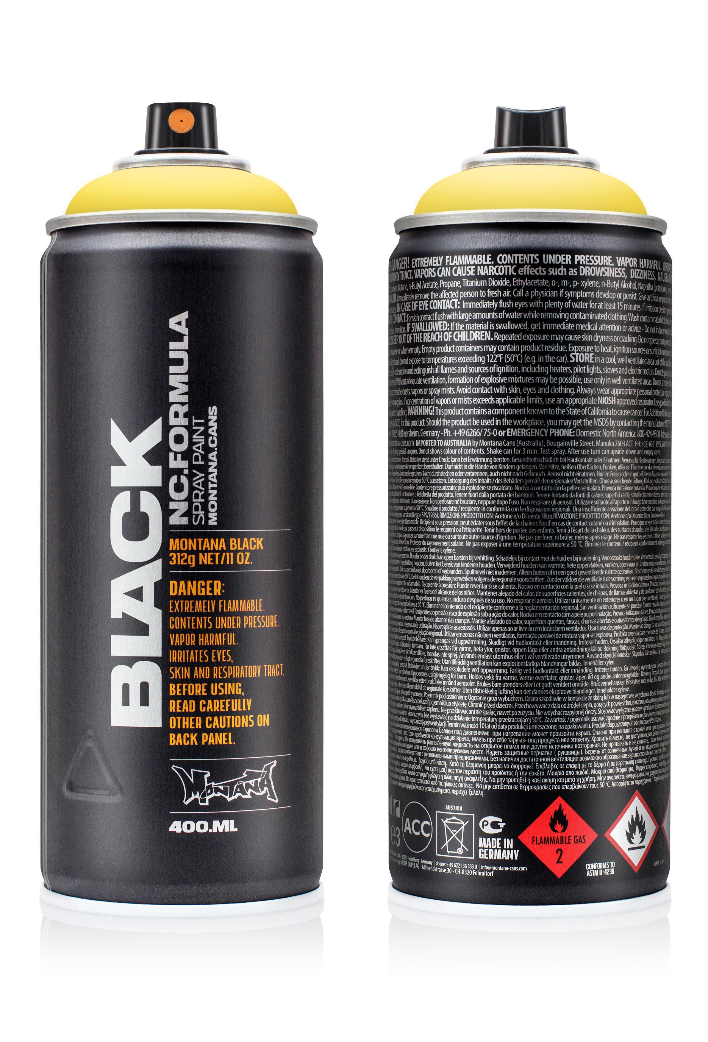 Изображение товара Аэрозольная краска Montana BLACK 1010BLK пасхально-желтая 0.4 л для уличного искусства