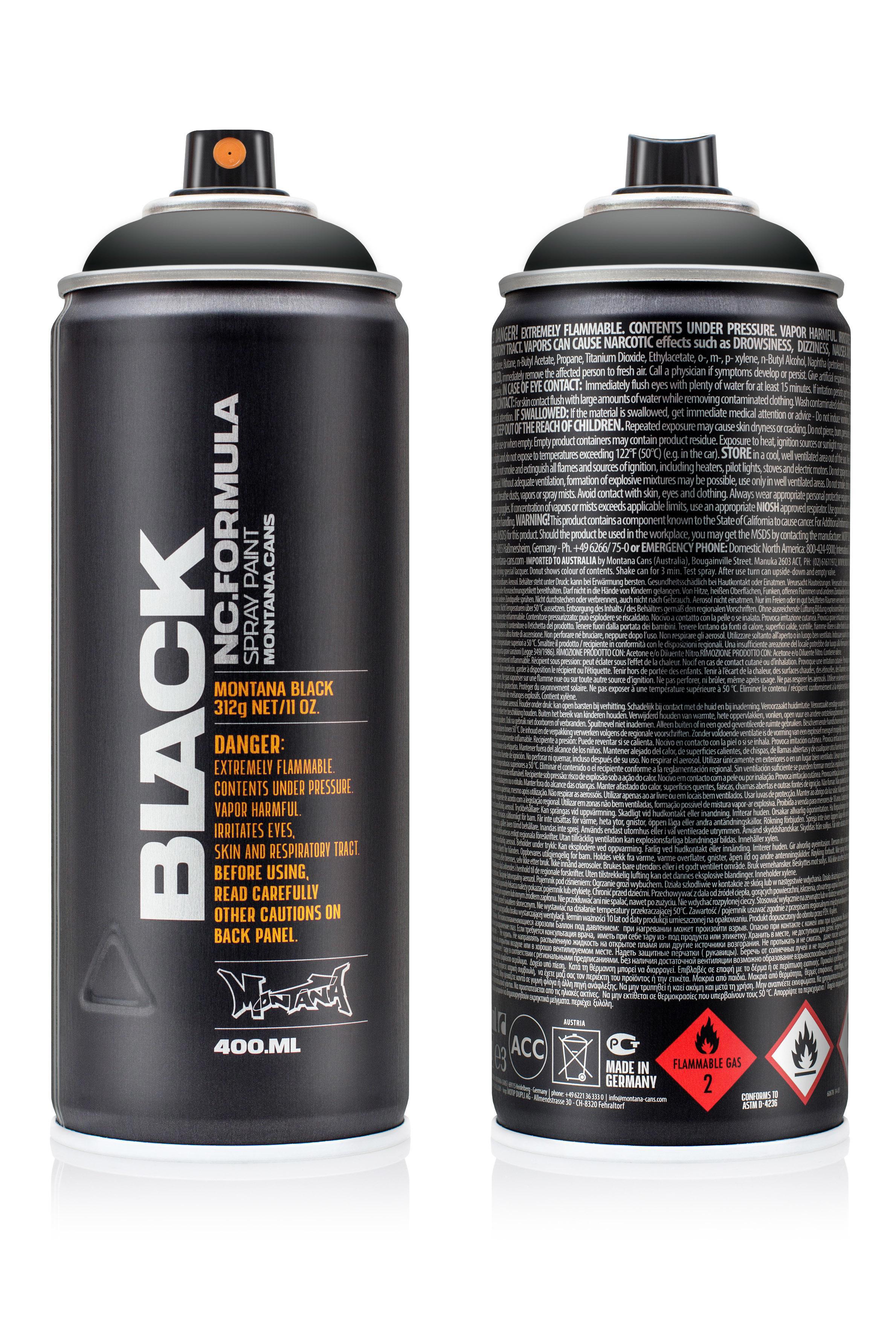 Изображение товара Краска аэрозольная MONTANA 9001BLK черная 0.4 л