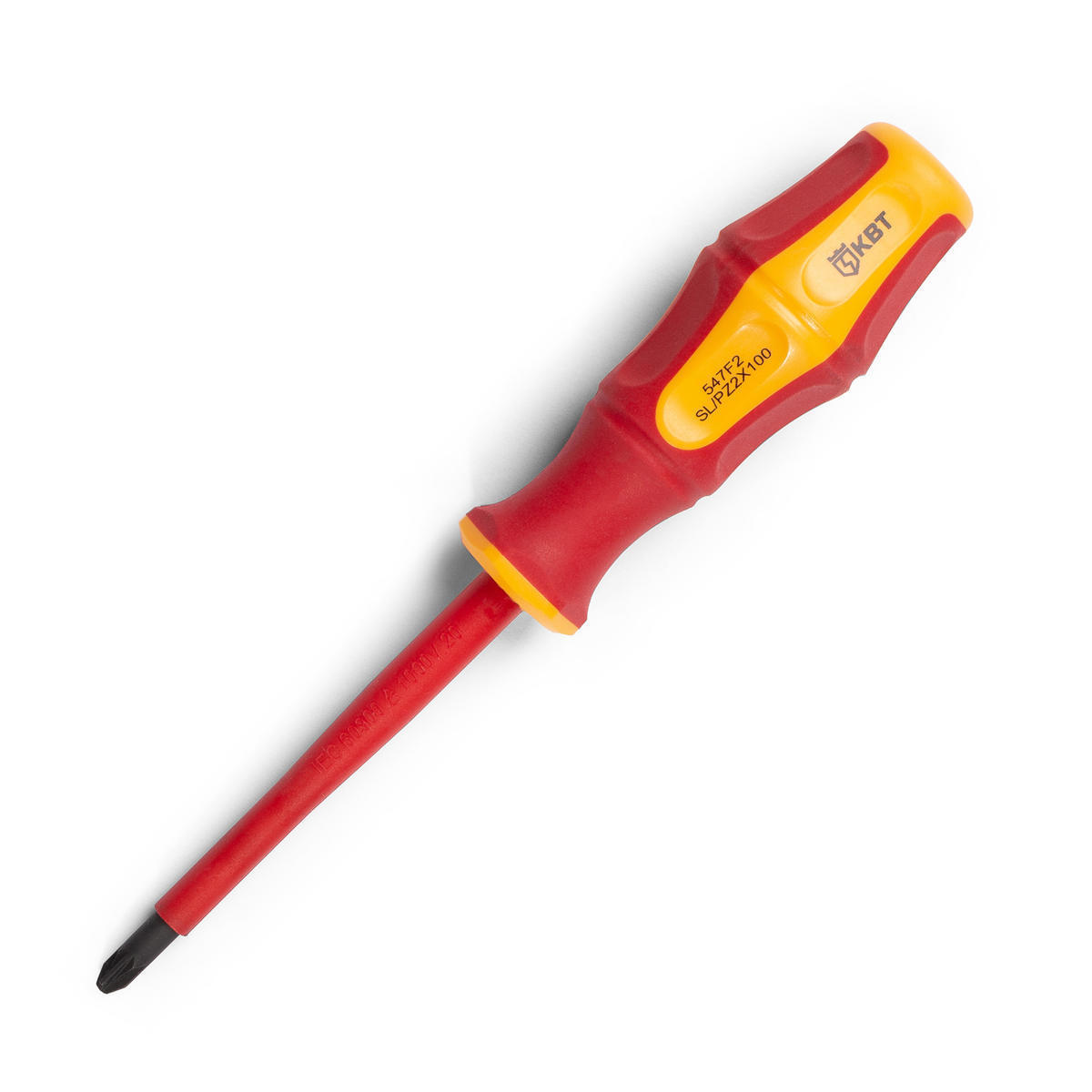 Изображение товара Отвертка диэлектрическая крестовая КВТ Профи 79779 PZ2/FL2x100 мм