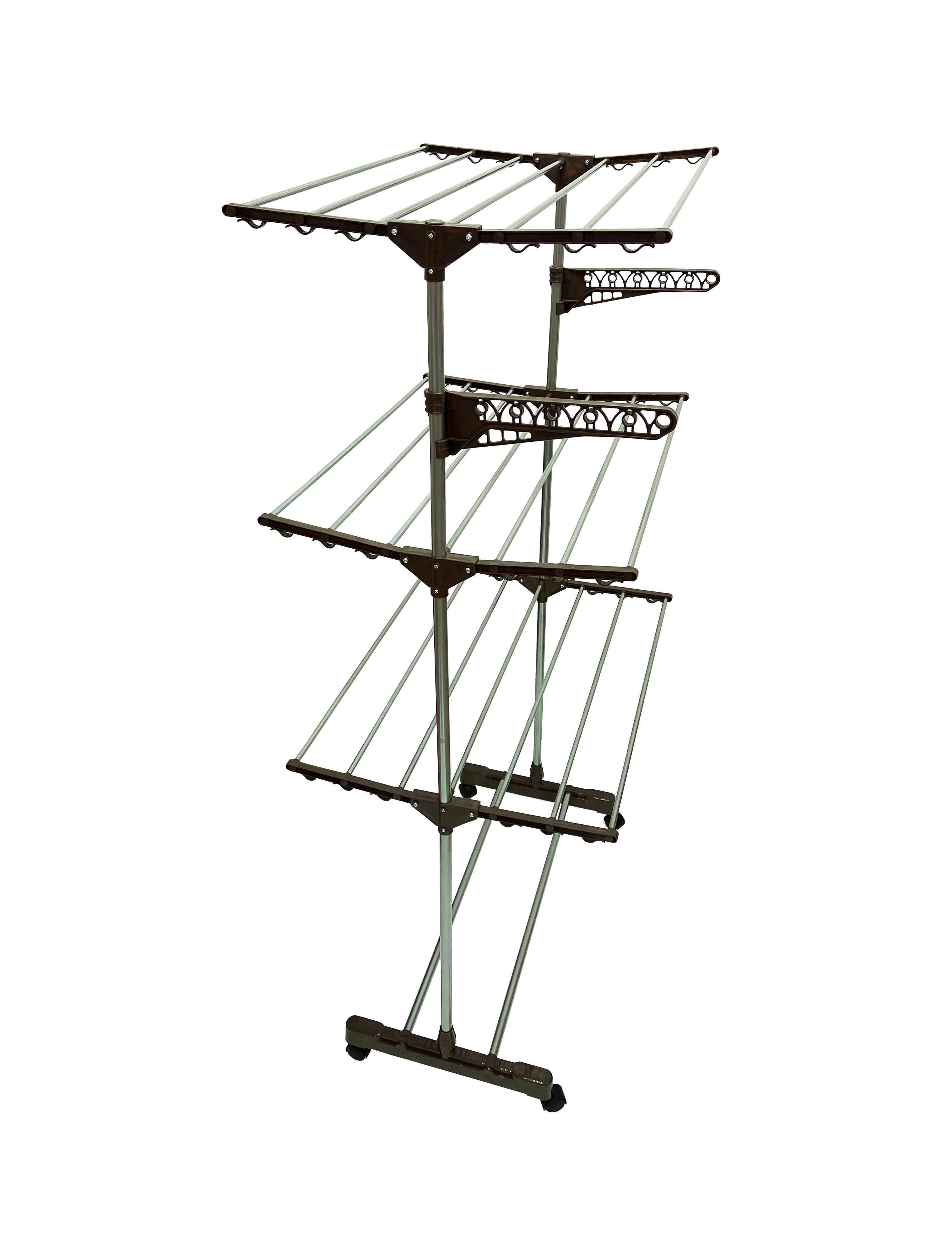 Изображение товара Сушилка UniStor wings для белья складная, на колёсиках, 3-х ярусная, 211546