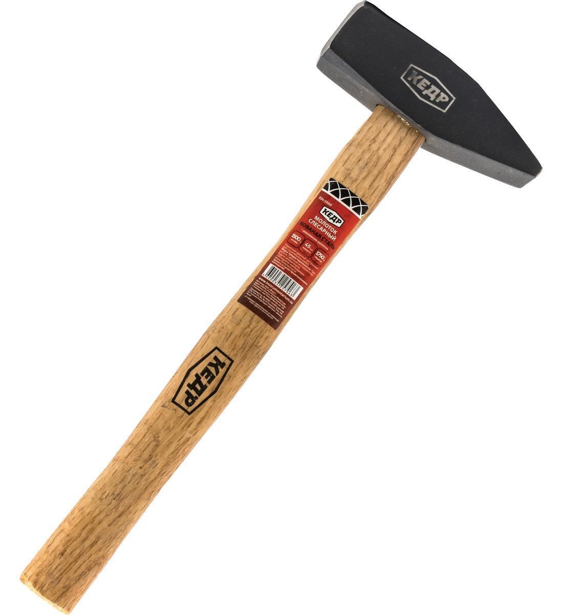 Изображение товара Молоток слесарный Кедр 024-1500 деревянная рукоятка 1500 г