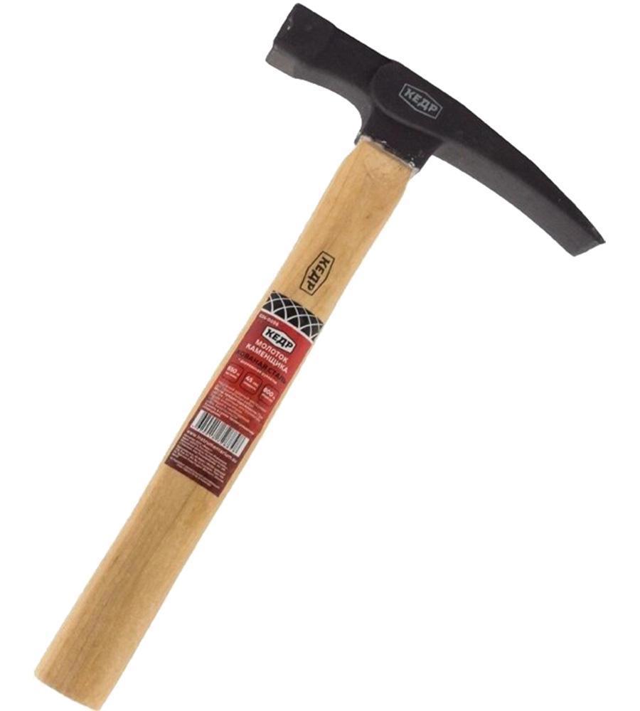 Изображение товара Молоток каменщика Кедр 024-0006 с деревянной рукояткой 600 г