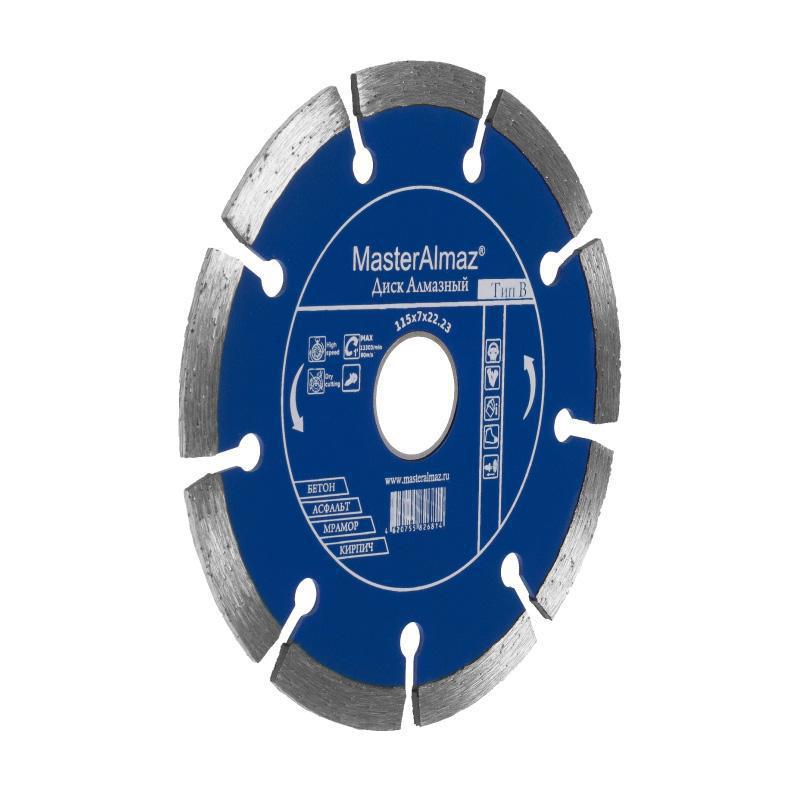 Изображение товара Алмазный диск МастерАлмаз standard Тип В 180x7x22.23 для бетона