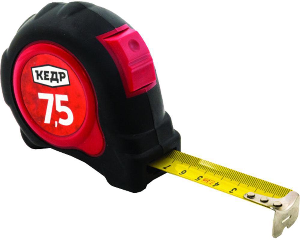 Изображение товара Рулетка Кедр 23457 7.5 м металлическая, автостоп, эргономичная