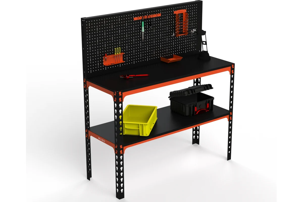 Изображение товара Стол-верстак Metalex 111062 950х1700х400 мм с аксессуарами и нагрузкой до 260 кг