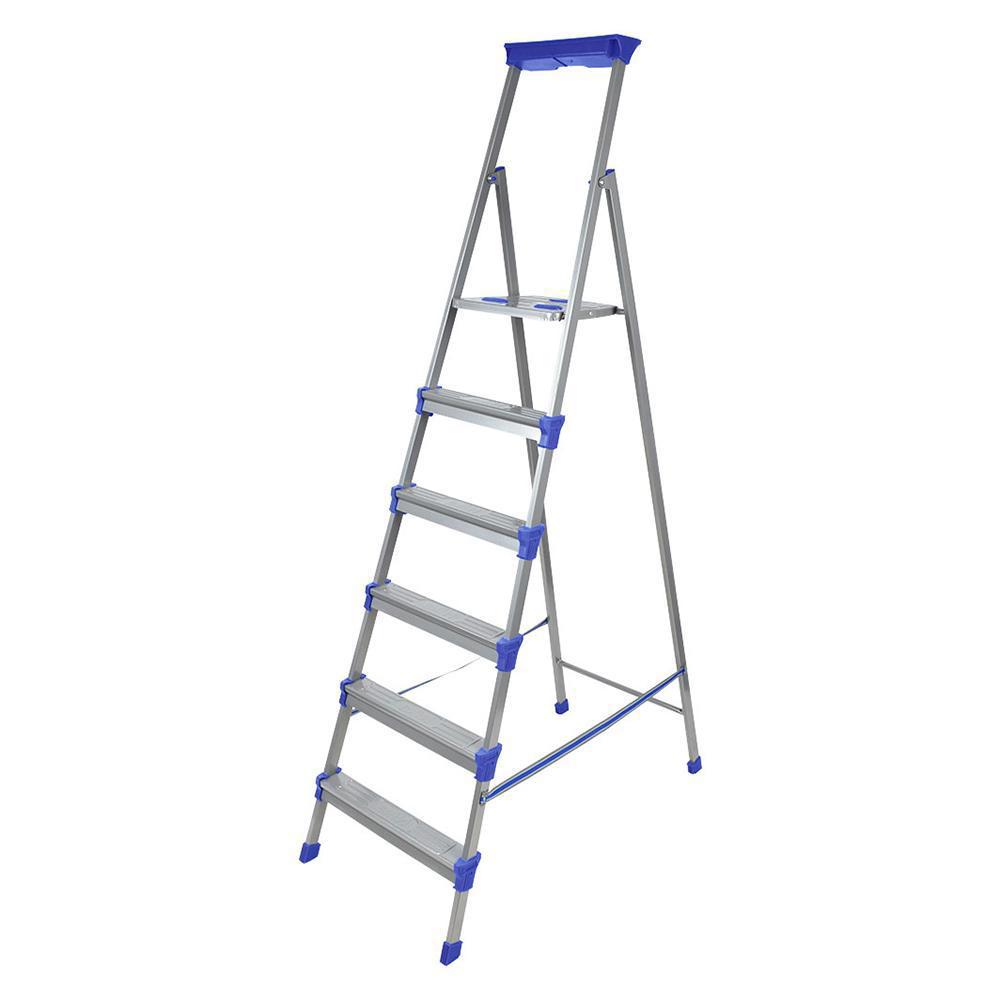 Изображение товара Стремянка стальная Ника 48521, 6 ступеней, максимальная нагрузка 120 кг