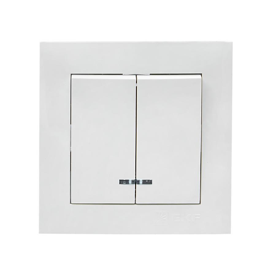 Изображение товара EKF Валенсия PROxima EWV10-123-10, 10А - 2 клавиши, белый