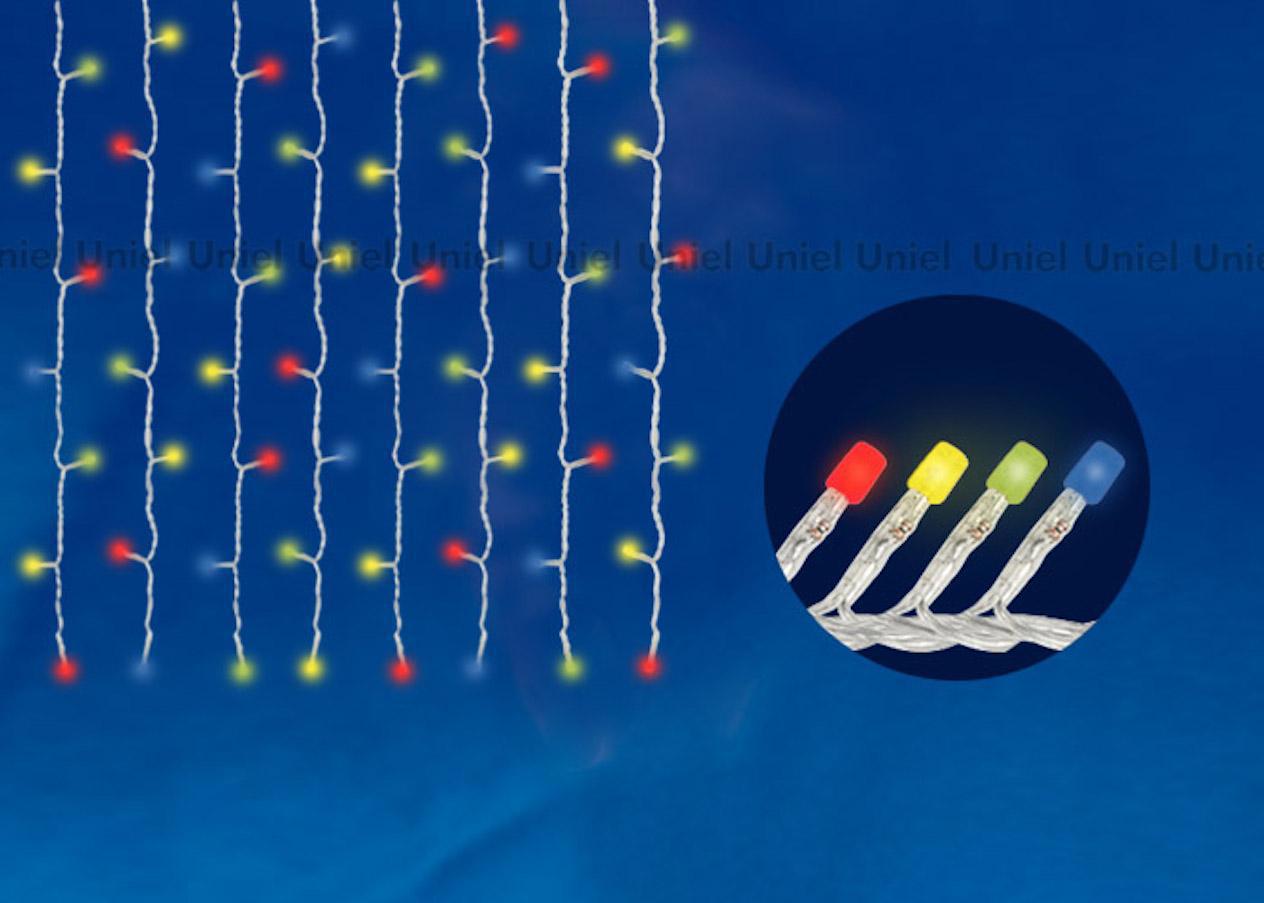 Изображение товара Электрогирлянда комнатная Uniel 07943 3x3 м 240 ламп разноцветный 8 режимов