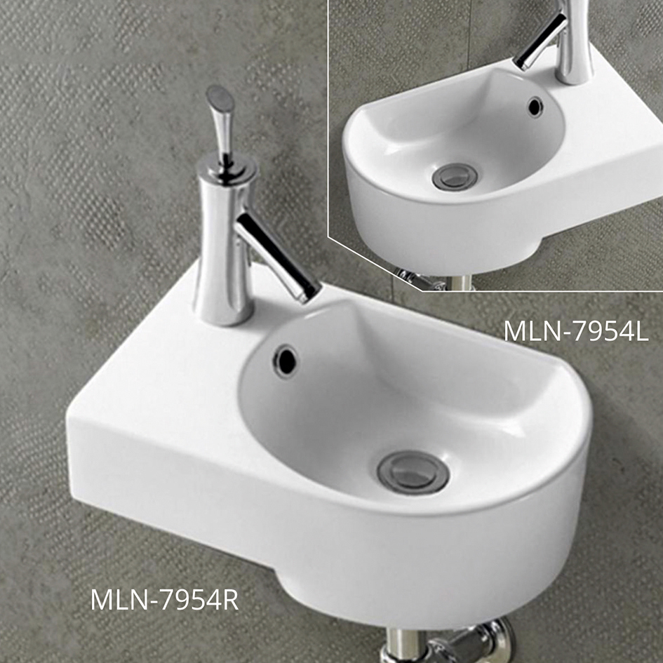 Изображение товара Раковина подвесная Melana 7954R-805 42см цвет белый Изображение товара Раковина подвесная Melana 7954R-805 42см цвет белый