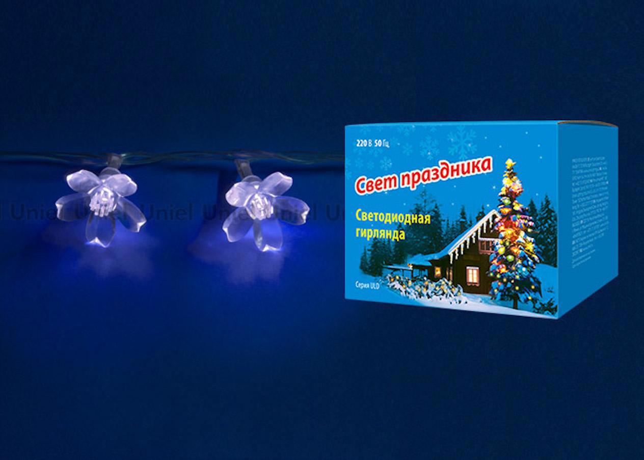 Изображение товара Гирлянда комнатная электроуличная Uniel 07934 для внутреннего использования, 7м 50 LED холодный бел