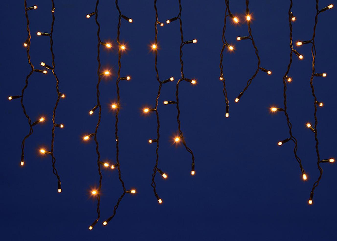 Изображение товара Электрогирлянда наружная Uniel ul-00003934 бахрома 3x3 м 200 ламп теплый белый 1 режим работы