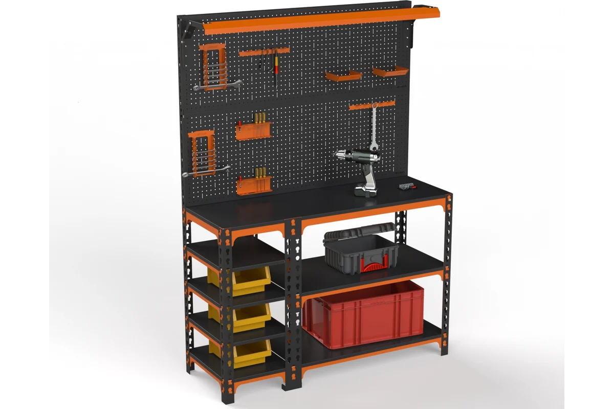 Изображение товара Стол-верстак Metalex Sun 111423 950x1200x500 мм, максимальная нагрузка до 260 кг, с комплектом освещения