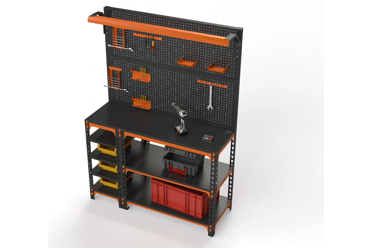 Изображение товара Стол-верстак Metalex Sun 111425 950x1400x500 мм, максимальная нагрузка до 260 кг, с комплектом освещения