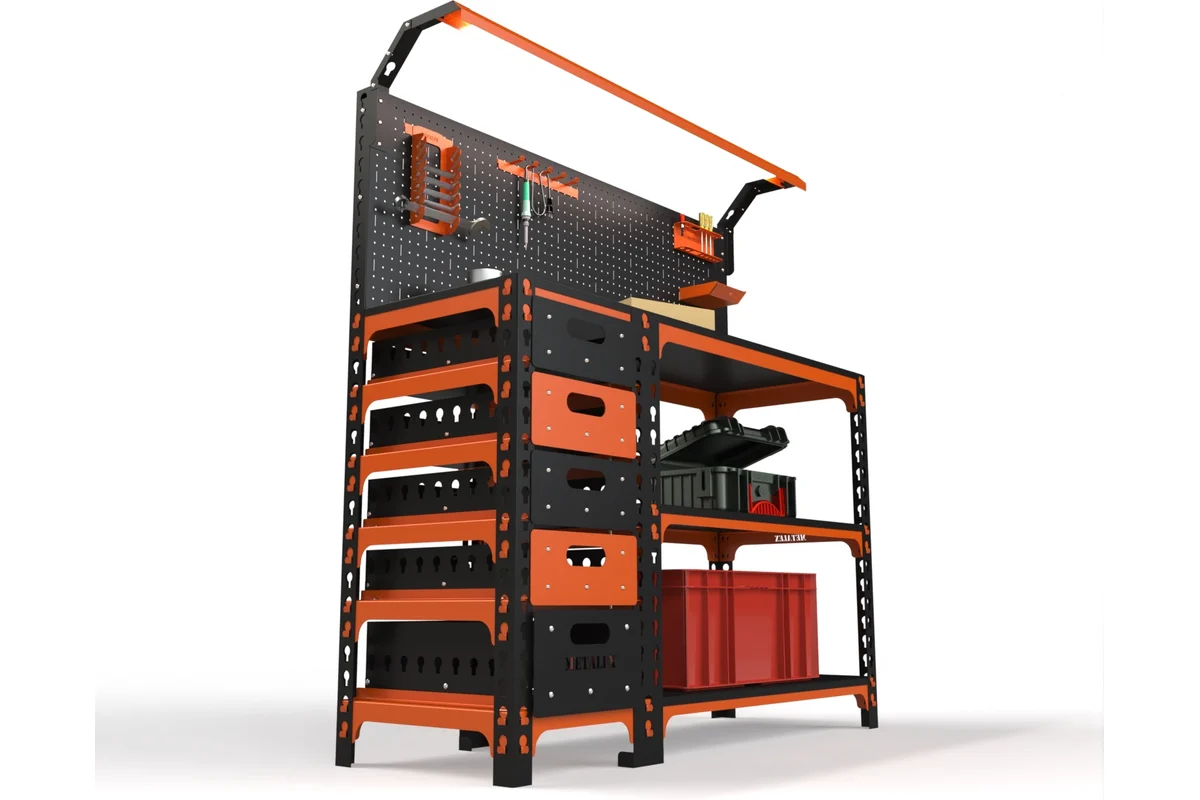 Изображение товара Стол-верстак Metalex Sun 111447 950x1000x600 мм, максимальная нагрузка до 260 кг, с комплектом освещения