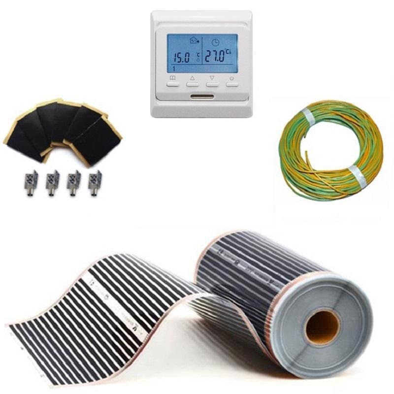 Изображение товара Инфракрасная пленка для теплого пола Теплософт 1 м2 220 Вт с программируемым терморегулятором