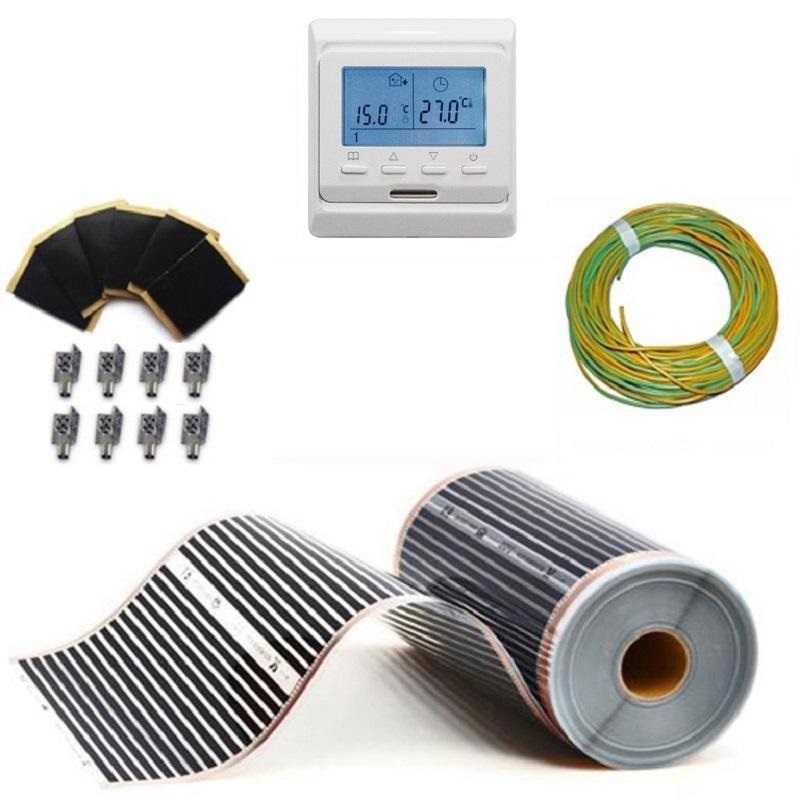 Изображение товара Инфракрасная пленка для теплого пола Теплософт 5 м2 1100 Вт с терморегулятором