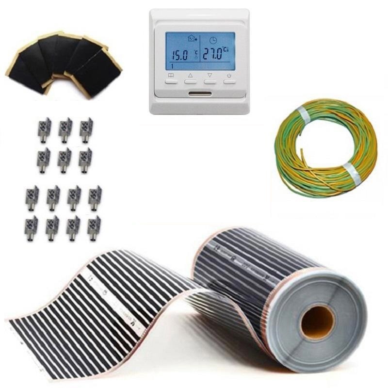 Изображение товара Инфракрасная пленка для теплого пола Теплософт 15 м2 3300 Вт с терморегулятором