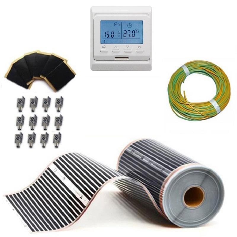 Изображение товара Инфракрасная пленка для теплого пола Теплософт 12 м2 2640 Вт с терморегулятором