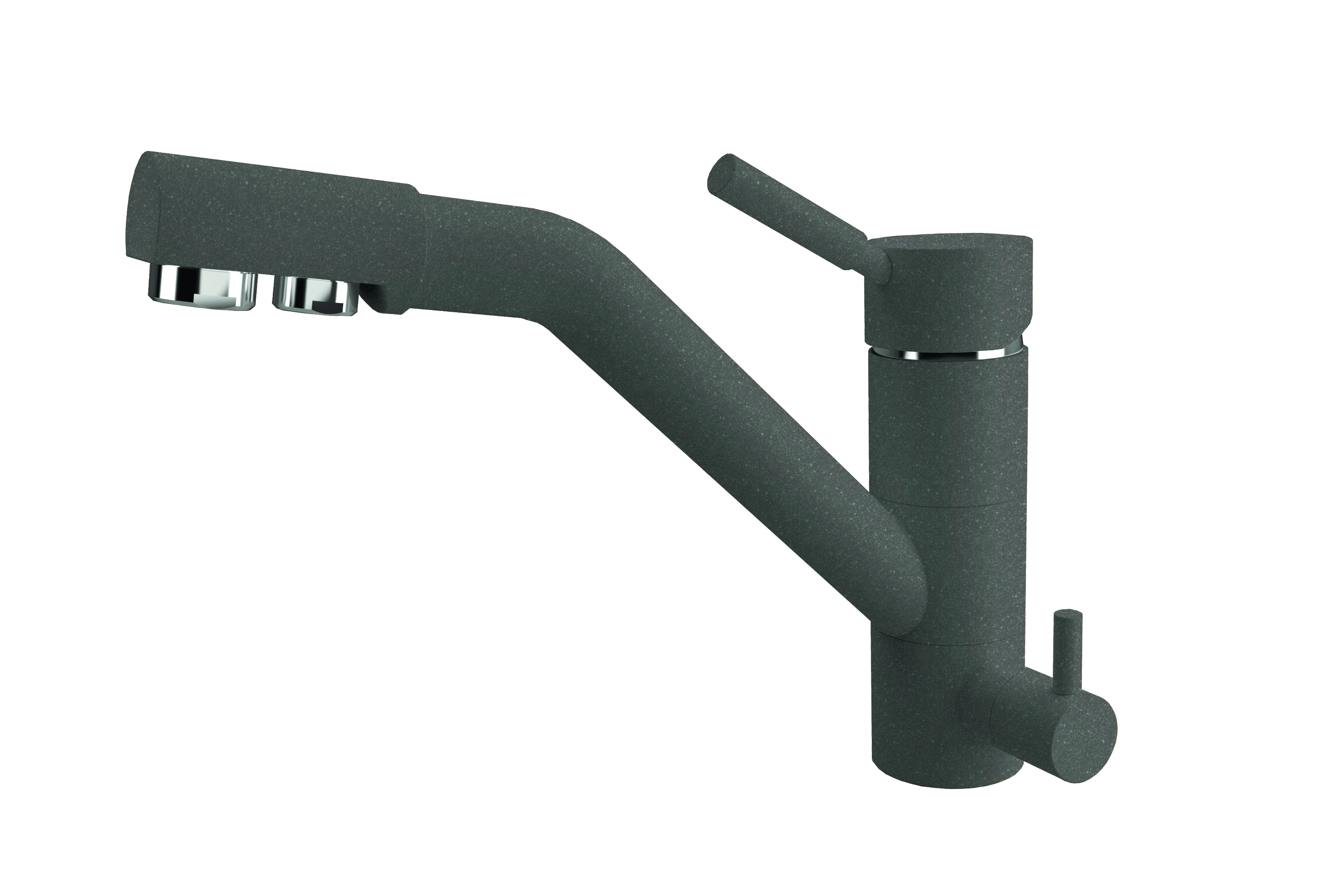 Изображение товара Однорычажный смеситель Нота DG излив 15 см черный с поворотным изливом