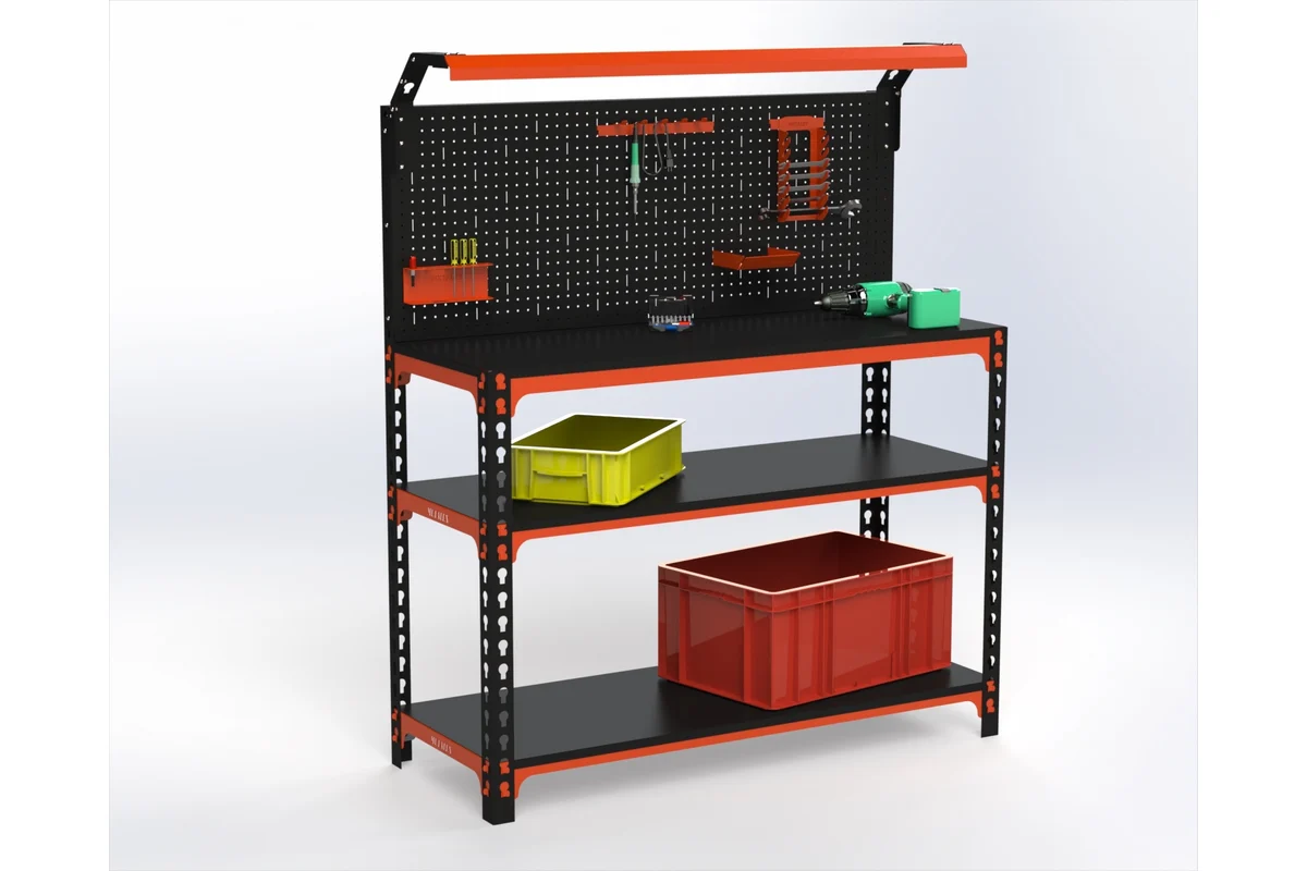 Изображение товара Стол-верстак Metalex Sun 111520 950x1300x400 мм, максимальная нагрузка до 260 кг, с комплектом освещения