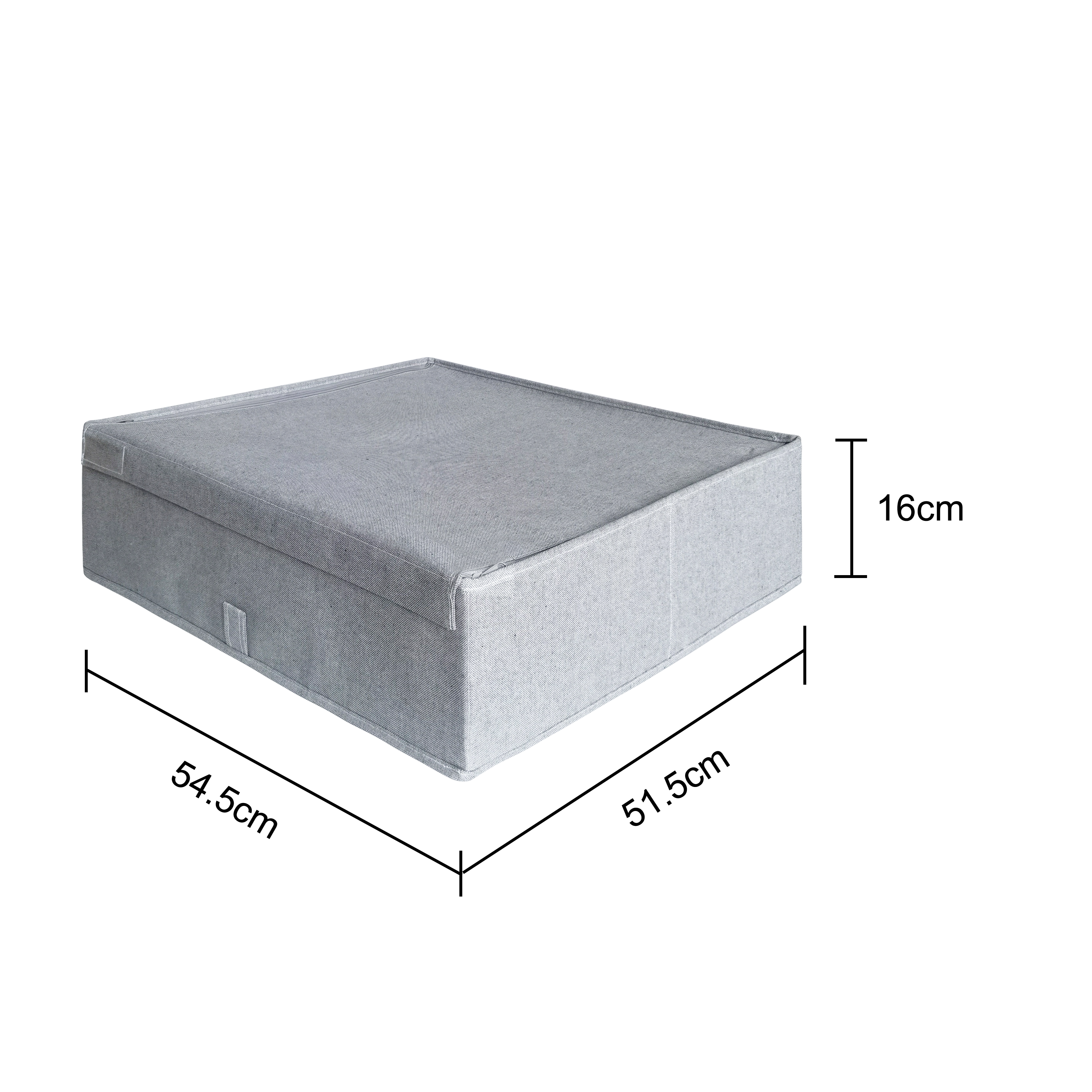 Изображение товара Коробка для хранения с крышкой KONSENSA 54.5x51.5x16 см полиэстер цвет серый