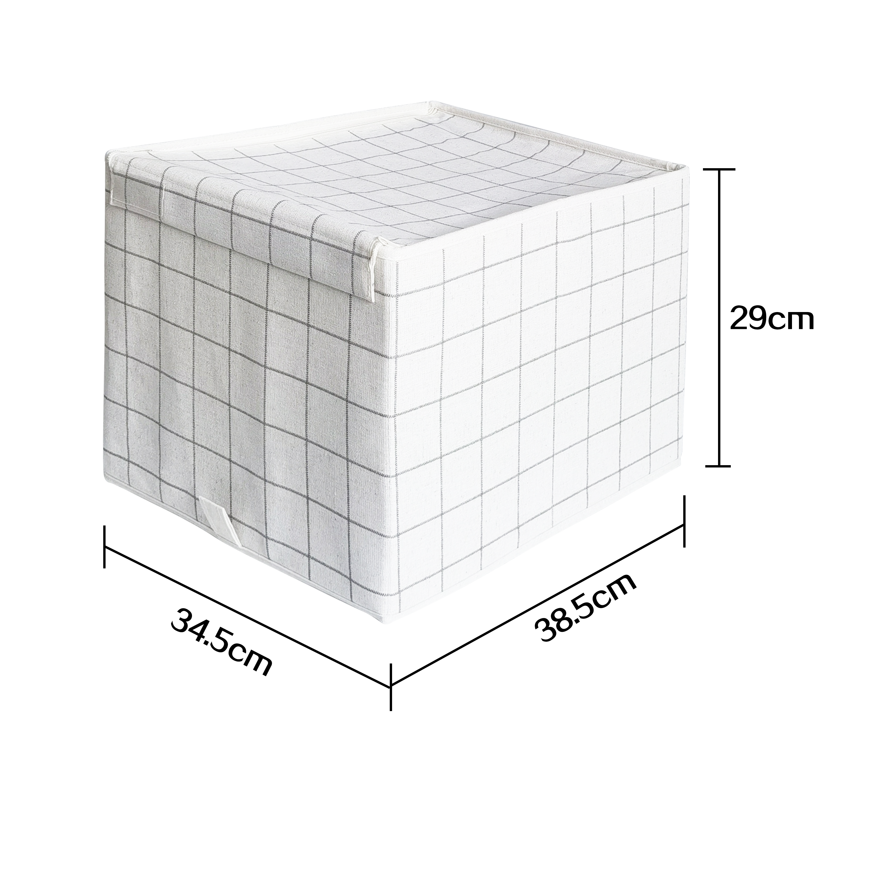 Изображение товара Коробка для хранения с крышкой Konsensa 34.5x38.5x29 см полиэстер цвет разноцветный