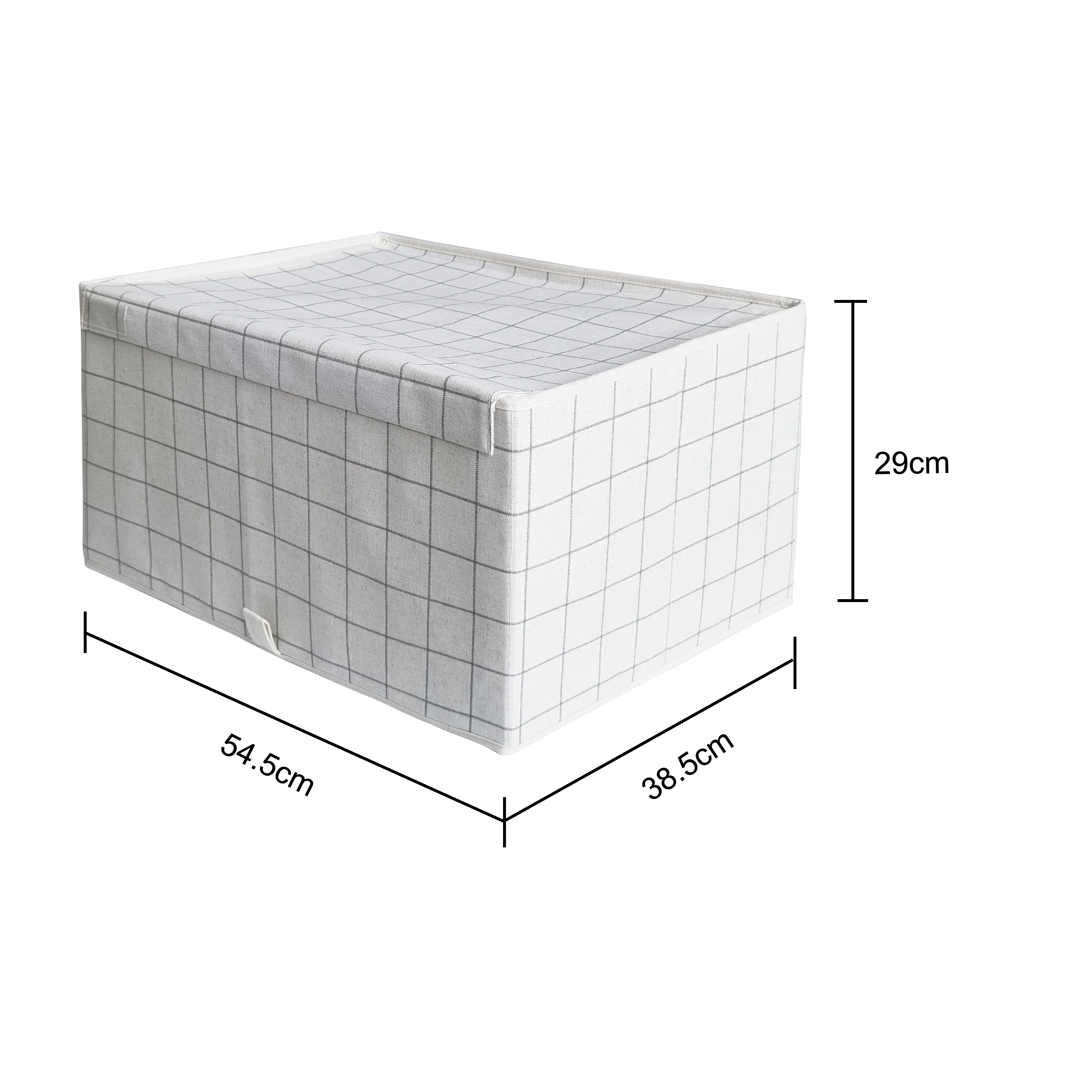 Изображение товара Коробка для хранения с крышкой KONSENSA 54.5x38.5x29 см полиэстер цвет разноцветный