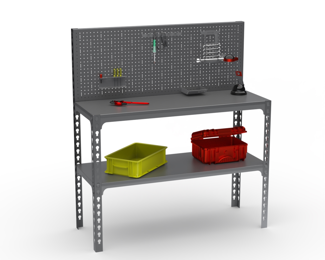 Изображение товара Стол-верстак Metalex 111709 950x1300x400 мм, максимальная нагрузка до 260 кг, с комплектом аксессуаров