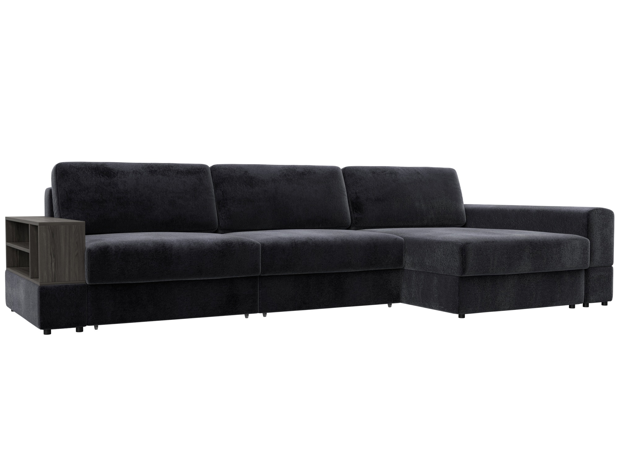 Изображение товара Диван угловой раскладной Лига-055 НПБ Лонг темно-серый 345x92x160 см