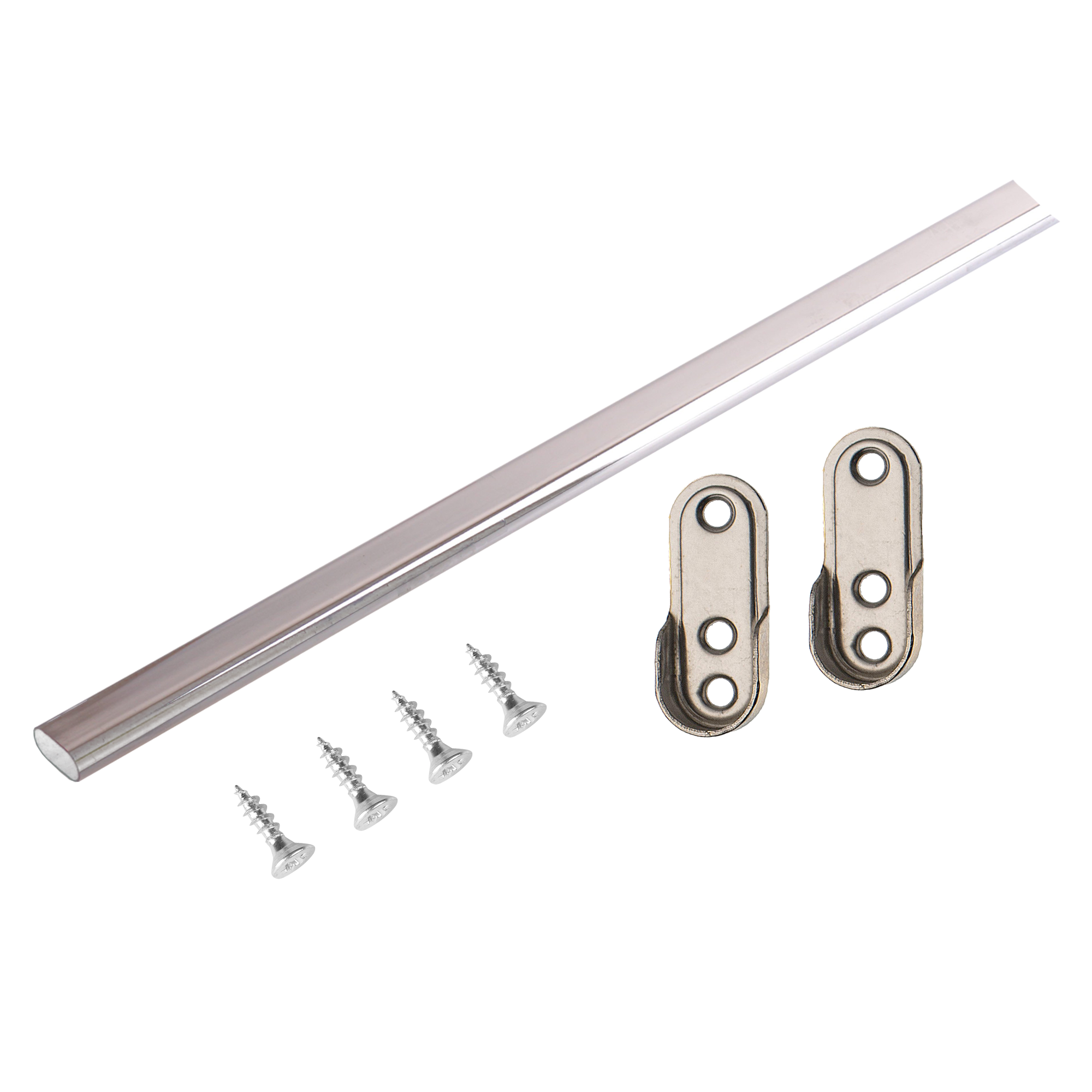 Изображение товара Штанга для шкафа 60 см сталь хром без телескопа с крепежами