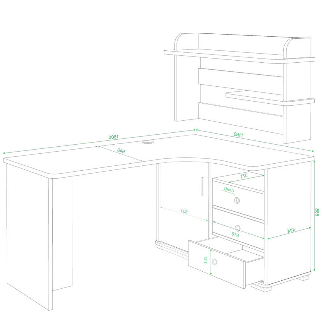 Изображение товара Стол Мэрдэс СР-165 угловой венге/карамель Изображение товара Стол Мэрдэс СР-165 угловой венге/карамель