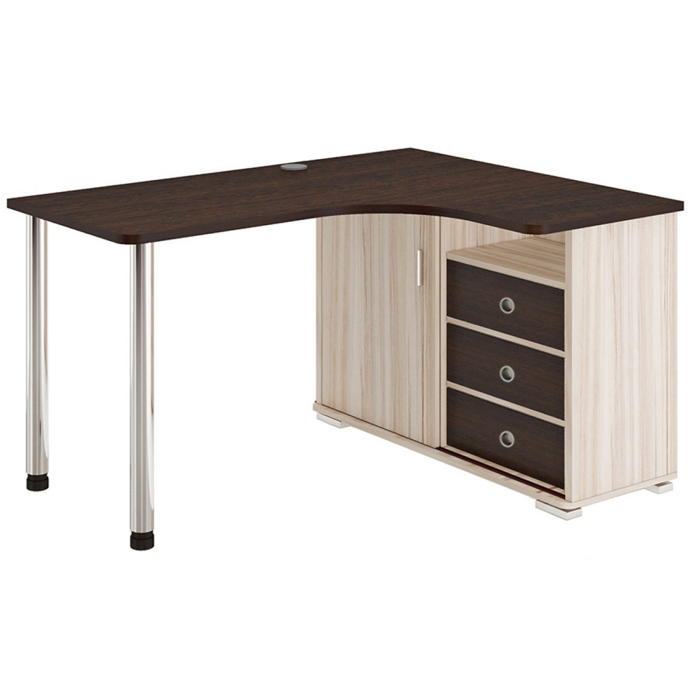 Изображение товара Стол Мэрдэс СР-165СМ КВВ-ПРАВ с большим рабочим пространством и ящиками