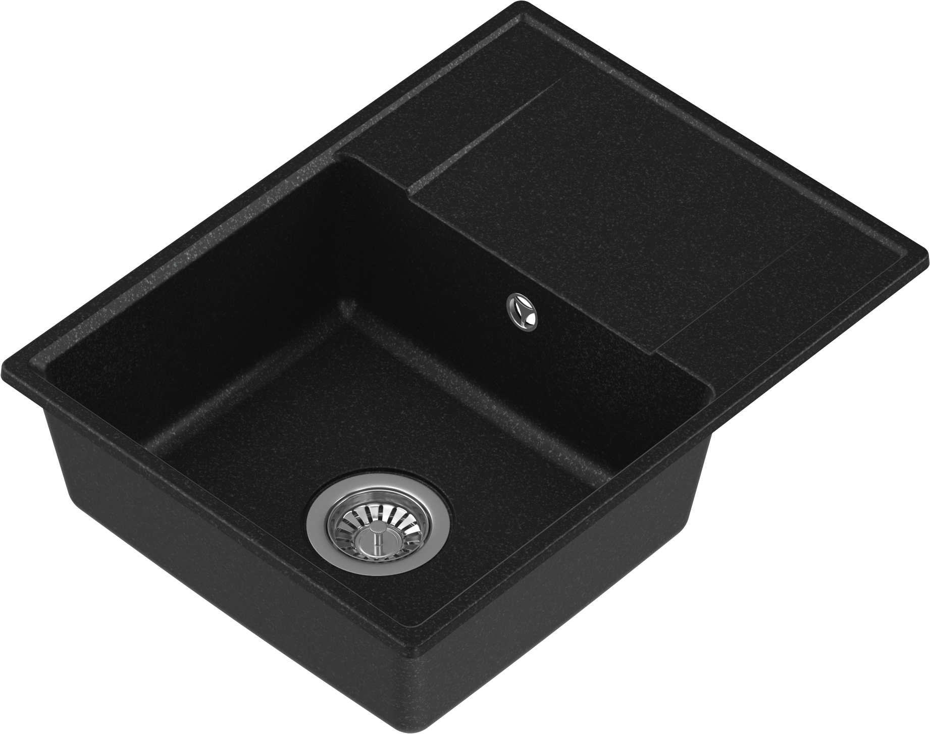Изображение товара Мойка для кухни Nova Nova 59-44 59x44 см глубина чаши 20 см кварцевый песок цвет черный