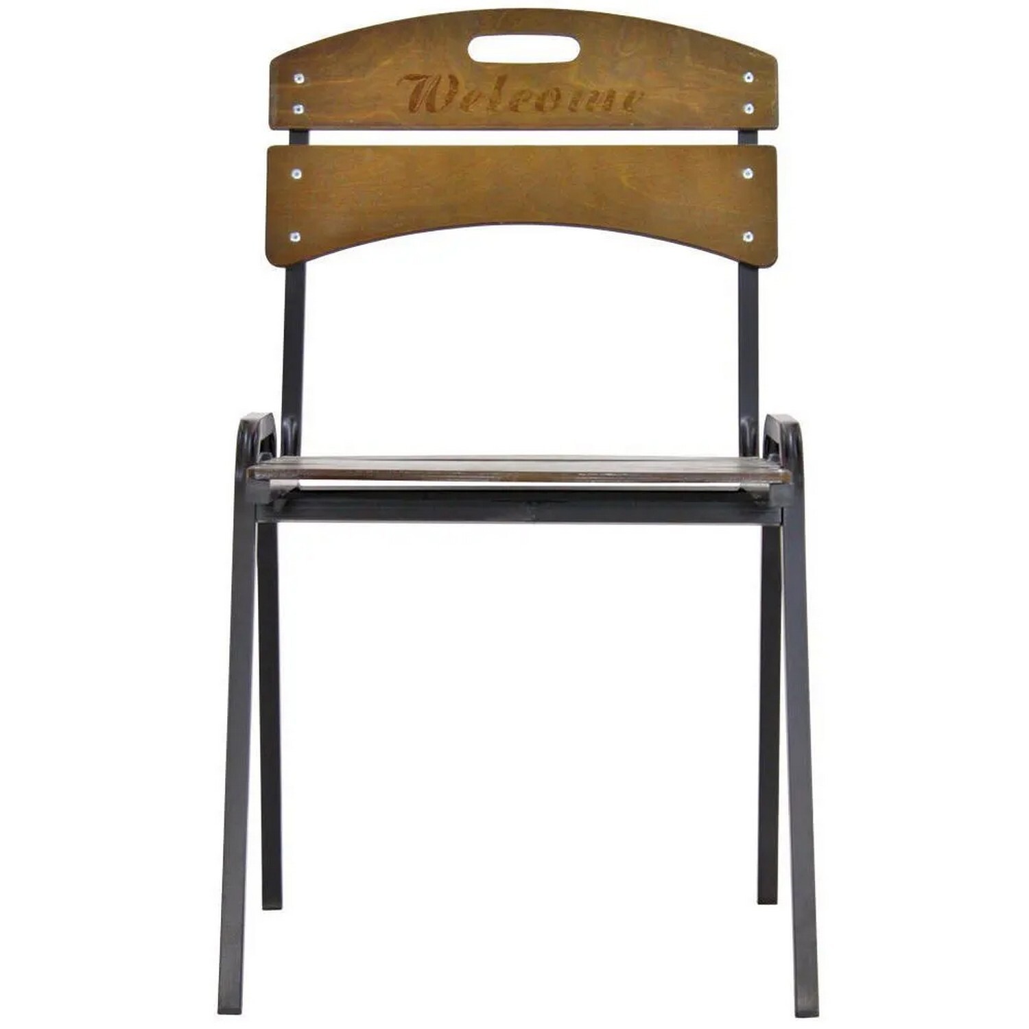 Изображение товара Садовый стул Комплект-агро Бистро из дерева и стали 59x50x88 см для отдыха