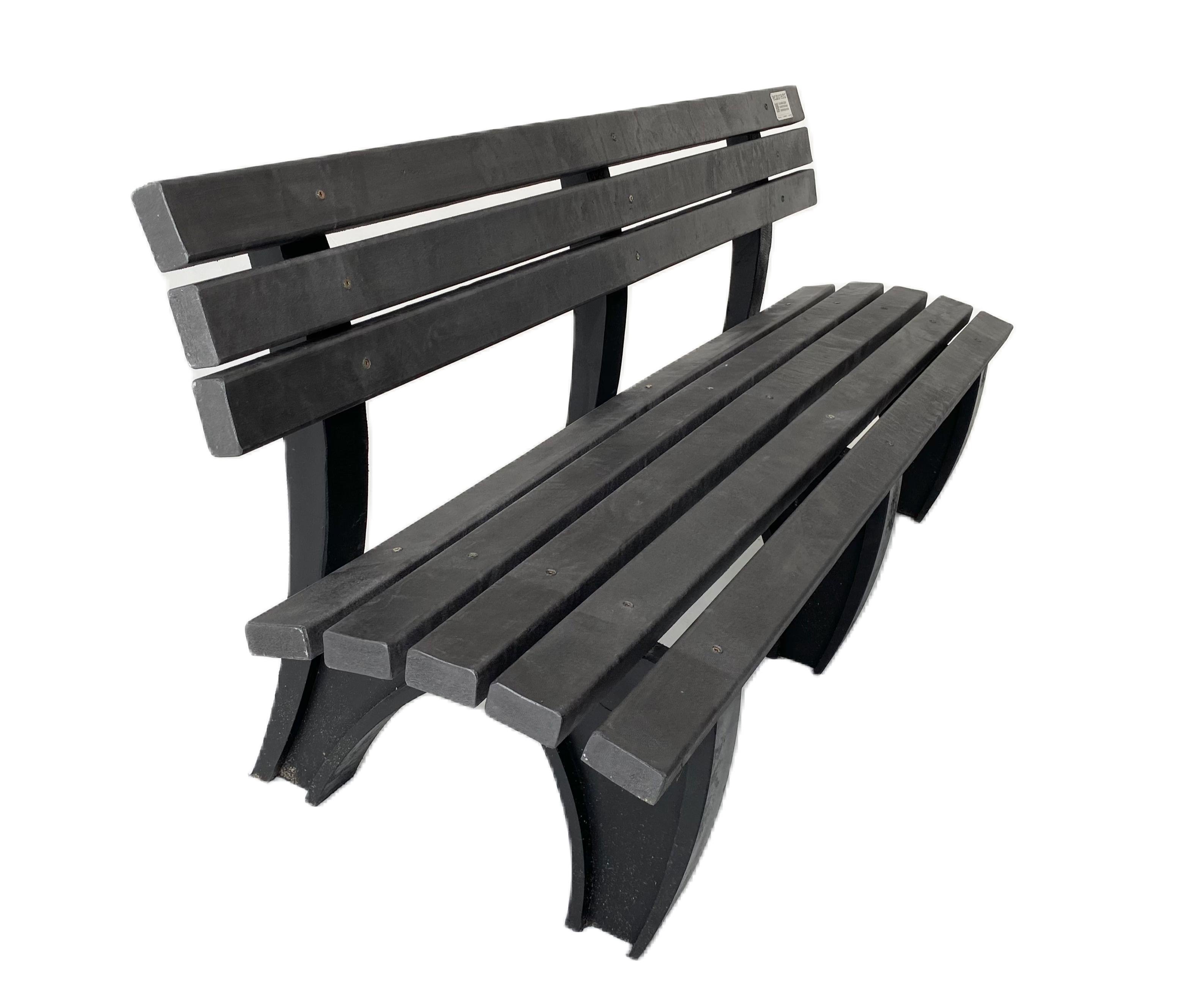 Изображение товара Скамья садовая Экосреда Меркурий 160 см со спинкой серый/серебристый