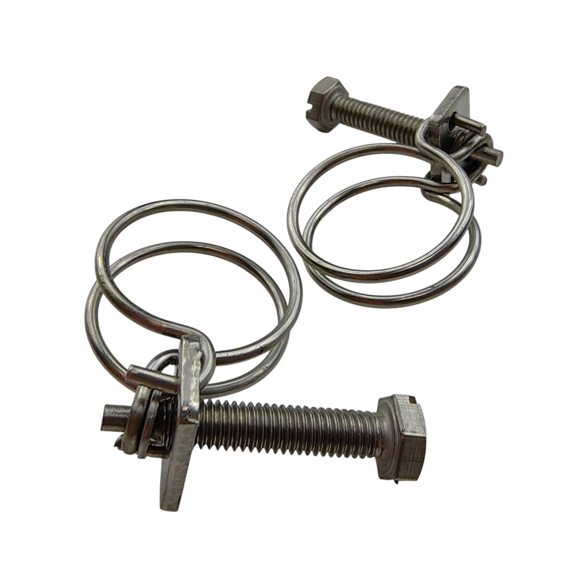 Изображение товара Хомуты для шланга двойные BOUTTE 19 мм нержавейка 2 шт