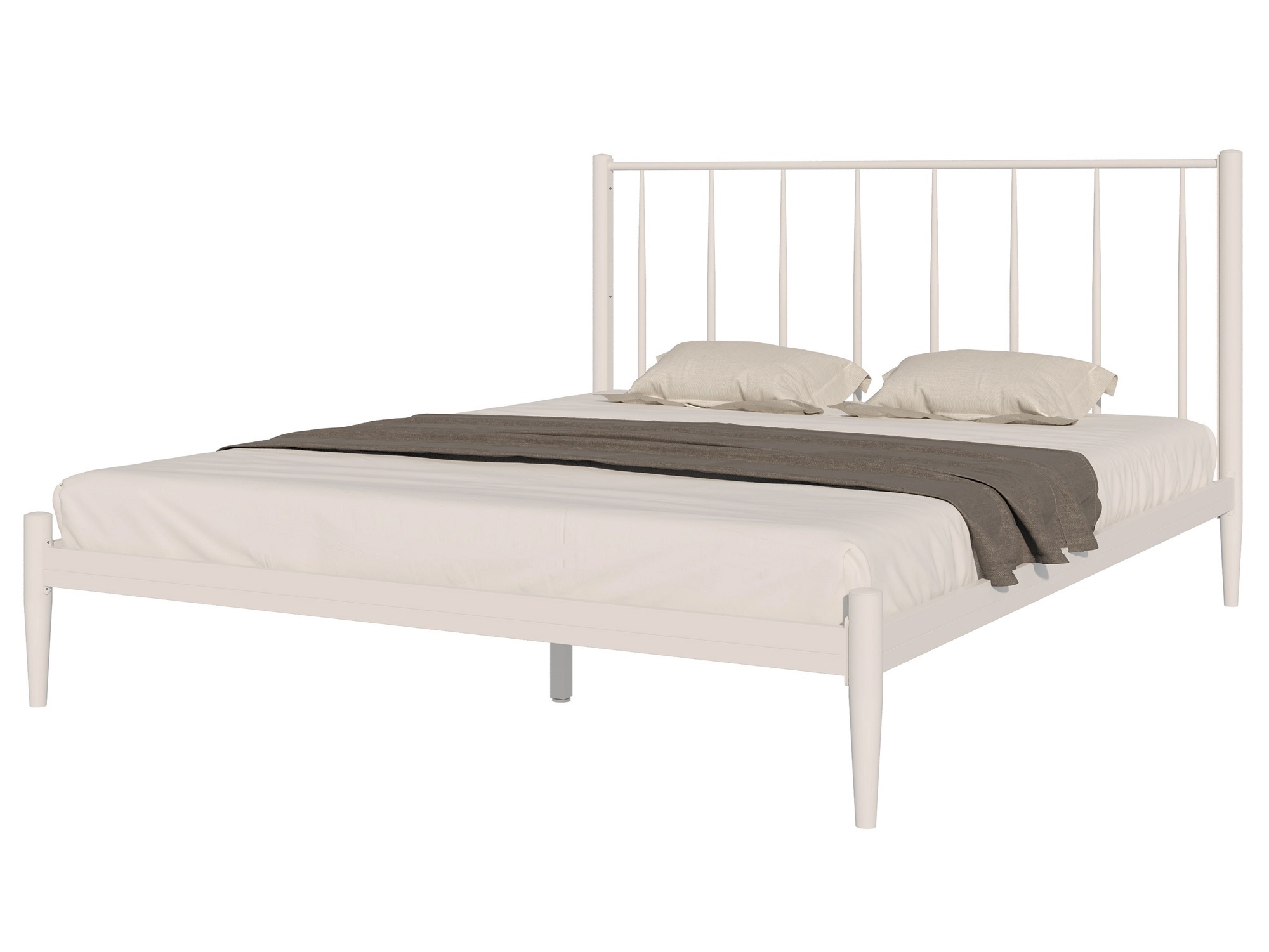 Изображение товара Металлическая кровать Бриз 148x102x201 см белая для спальни