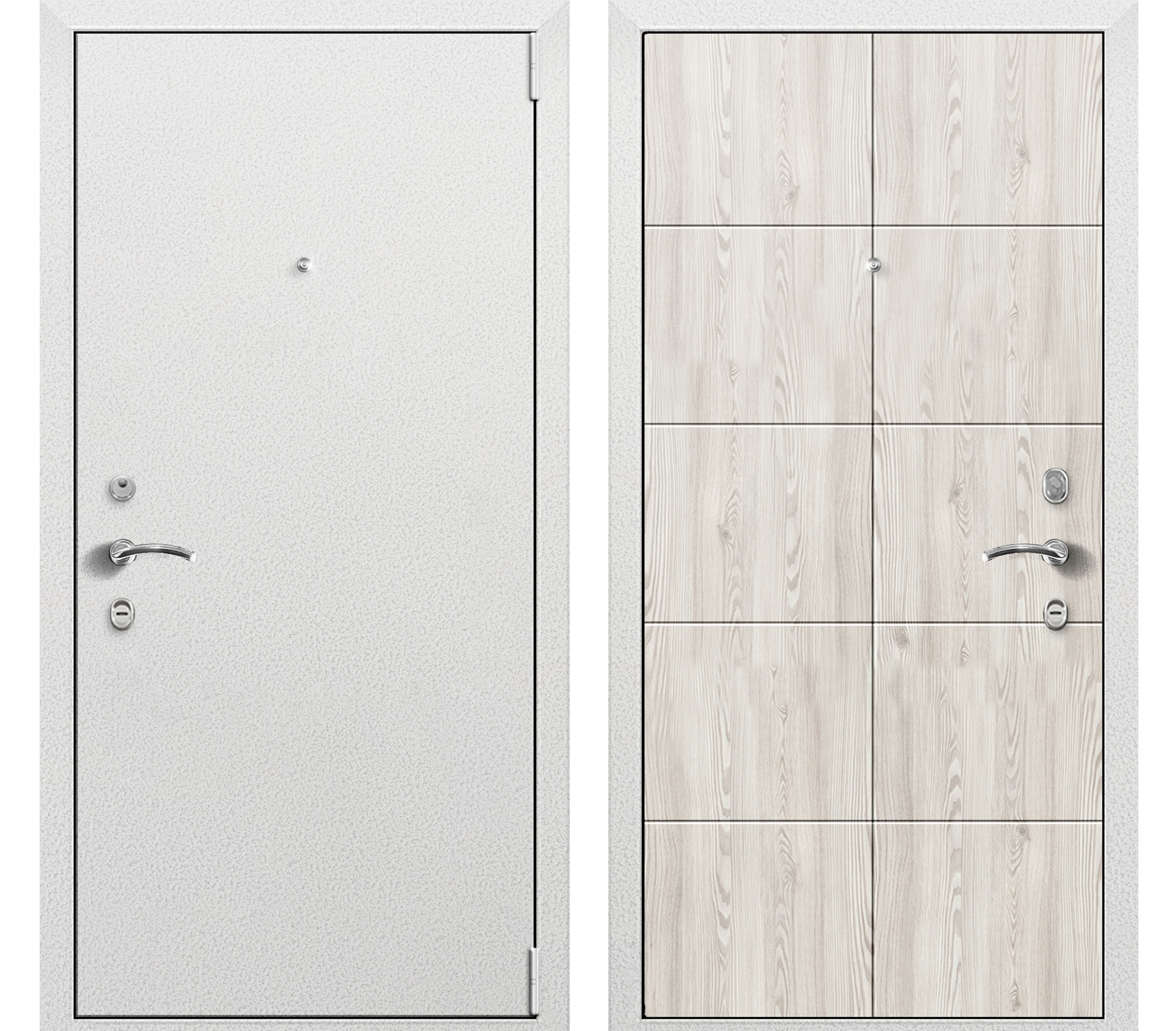 Изображение товара Входная дверь Такт-тайм Комфорт Лайт 7, Белый с антик/серебро, 180x70