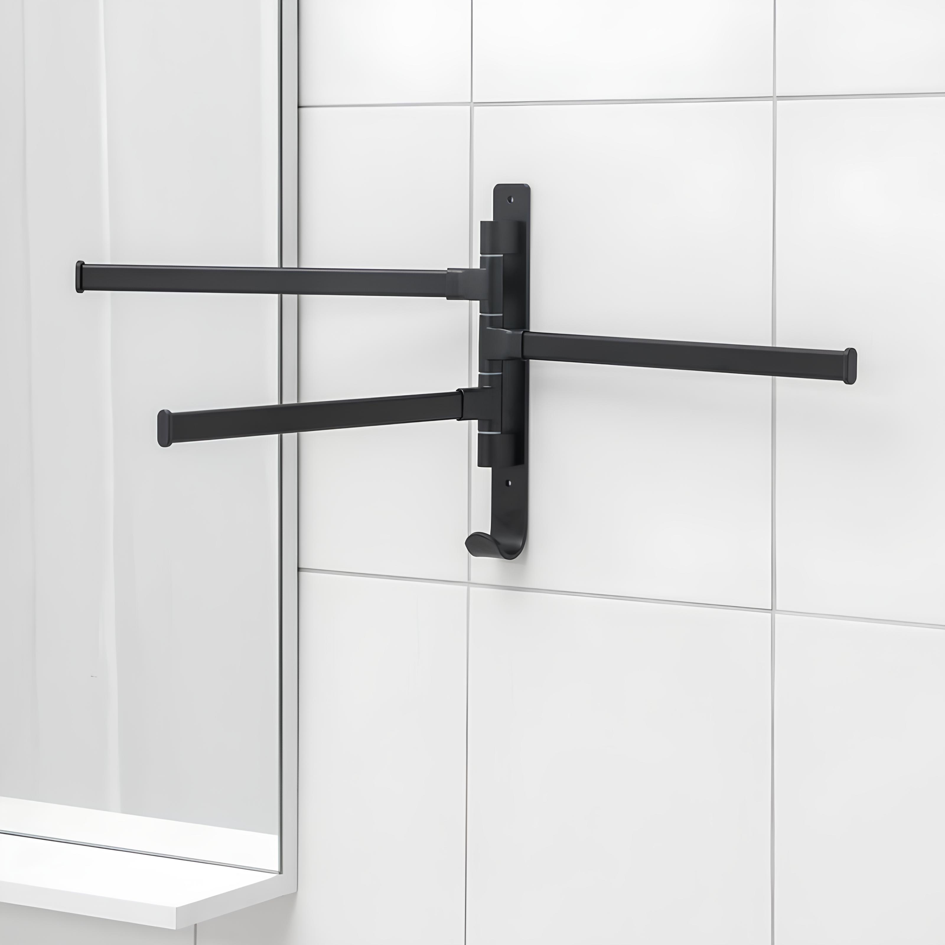 Изображение товара Держатель для полотенец Stolz 5500360 Black, поворотный, алюминий, настенный