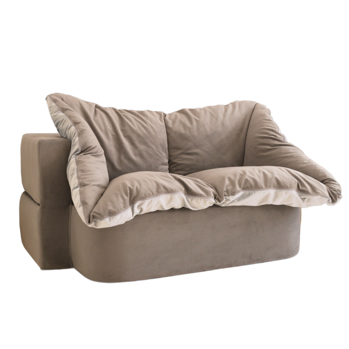 Изображение товара Диван раскладной Div-one 195x90x100 см велюр цвет какао