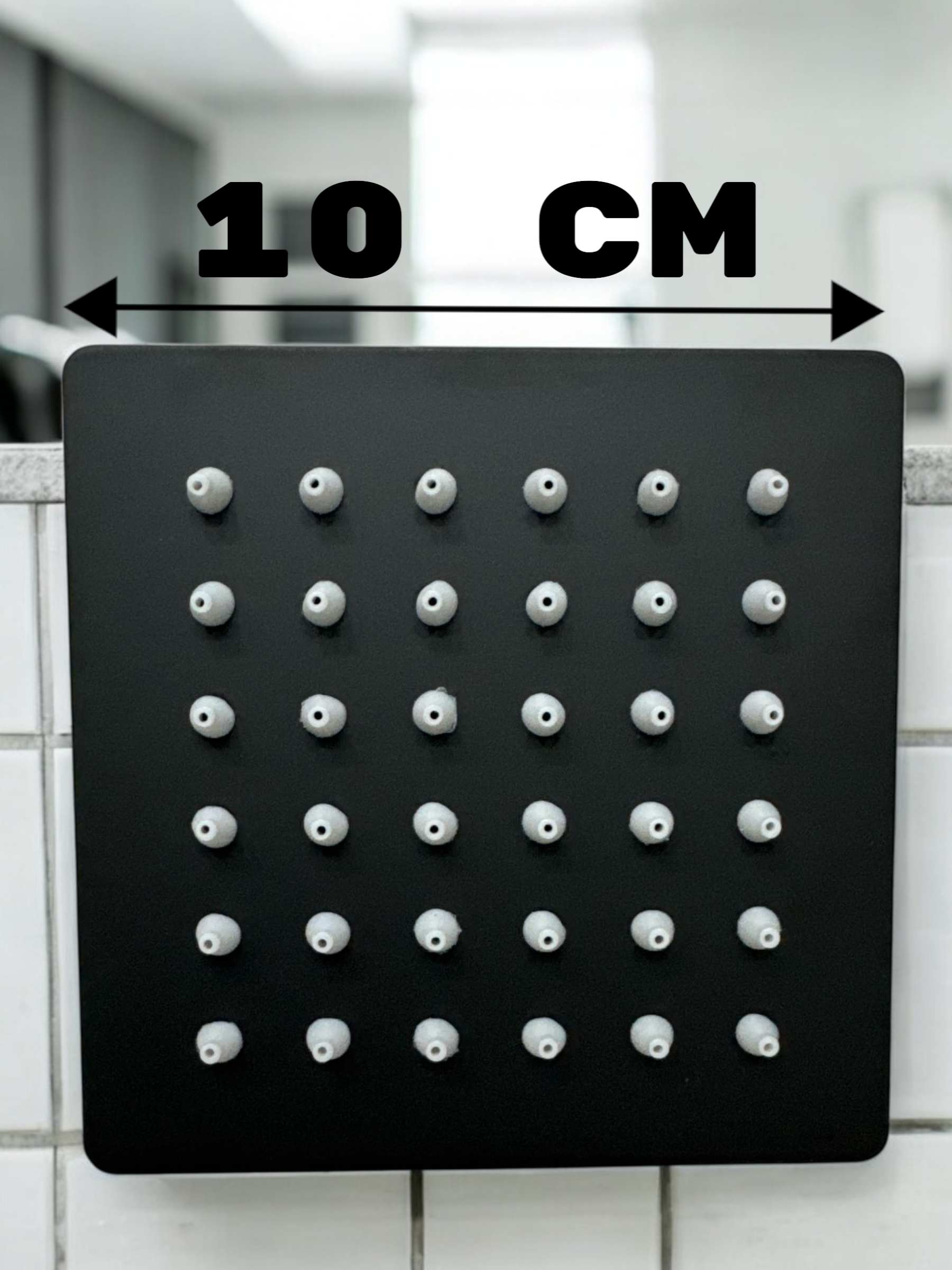 Изображение товара Лейка для верхнего душа GRiale GR8001H-10 квадрат черный нержавеющая сталь