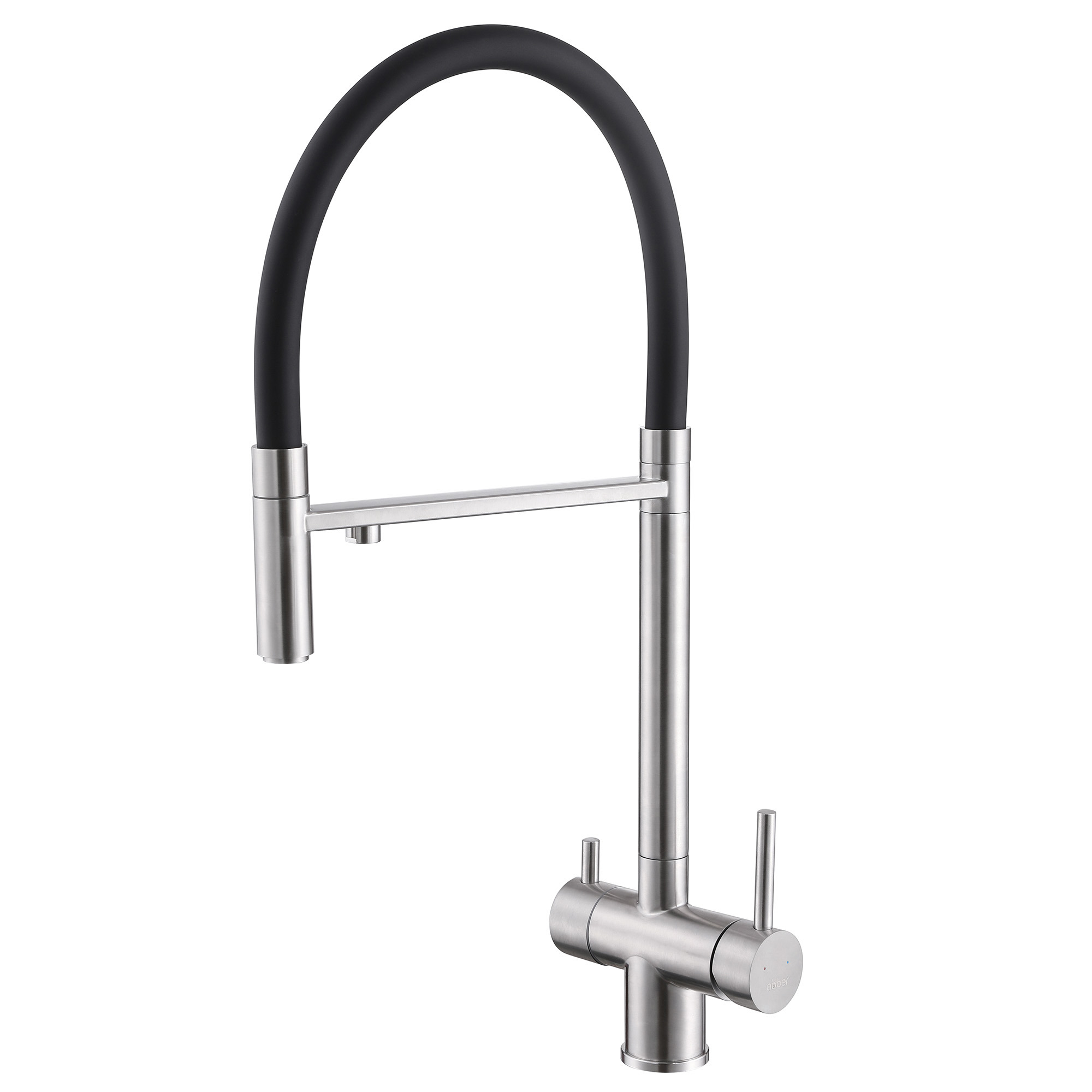 Изображение товара ABBER AF81141SP смеситель для кухни поворотный излив 25,1 см сатин