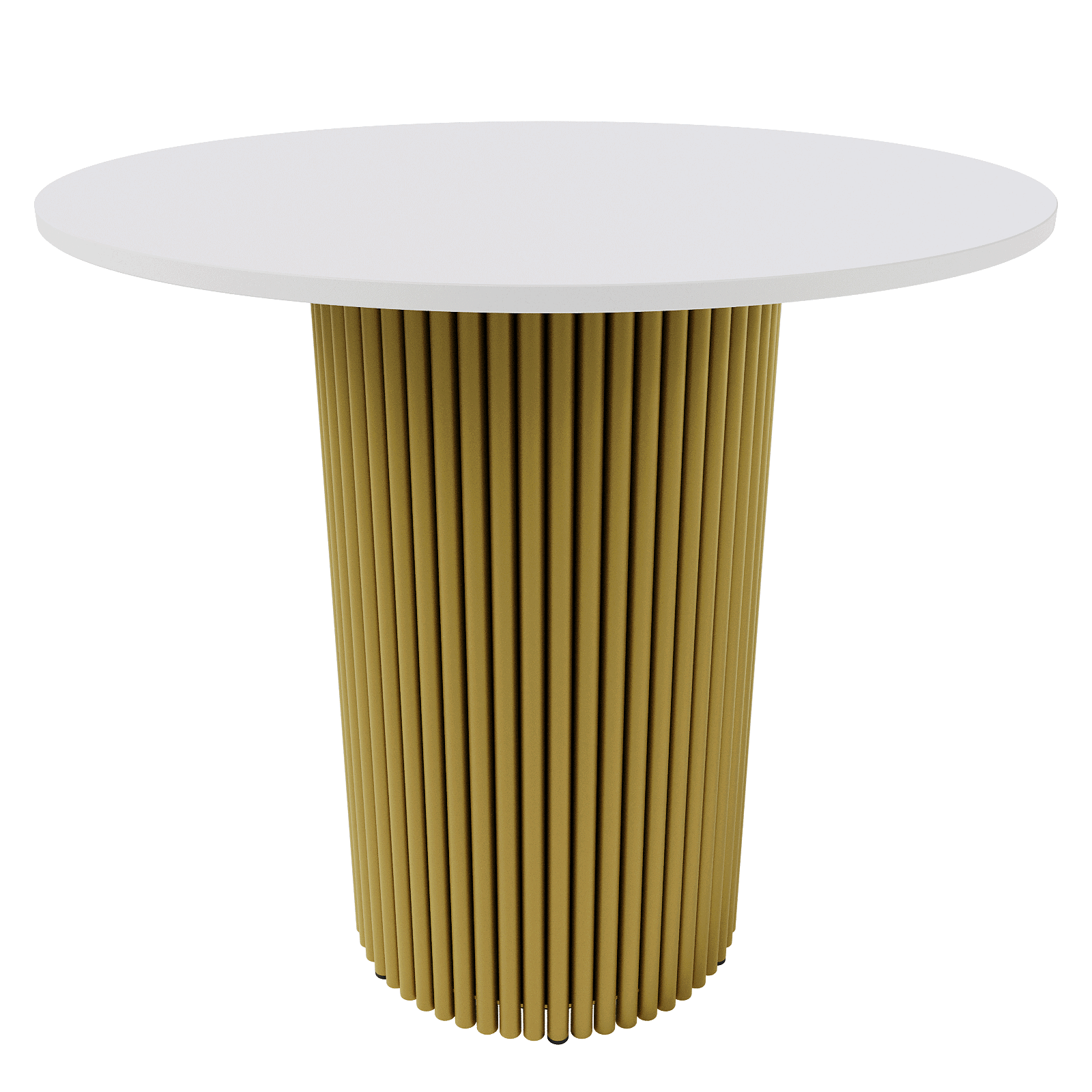 Изображение товара Кухонный круглый стол Genglass Trubis GGT-03-1-3-L 80x75x80 см золотой